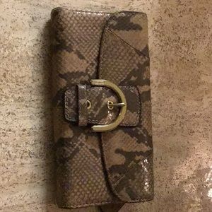 Coach animal print leather wallet